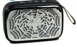 12 Units of Table Pro Shiny Spider Music Design Bluetooth Wireless Speaker With Fm Radio, Micro Sd, Flash Drive Slot, Built In Mic In Silver - Speakers and Microphones
