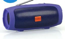 12 Units of Portable Charge Plus Bluetooth Wireless Speaker With Fm Radio, Micro Sd, Flash Drive Slot, Aux Port, Built In Microphone In Blue - Speakers and Microphones