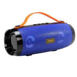 6 Units of Led Light Portable Bluetooth Speaker With Carry Handle And Phone Stand In Blue - Speakers and Microphones