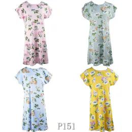24 Pieces Floral Design Night Gownsize M - Women's Pajamas and Sleepwear