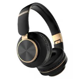 6 Bulk Gold Chrome Fashion Bluetooth Wireless Foldable Headphone Headset