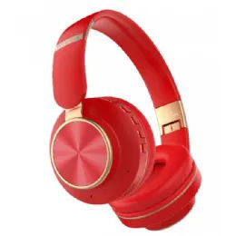 6 Units of Old Chrome Fashion Bluetooth Wireless Foldable Headphone Headset In Red - Headphones and Earbuds