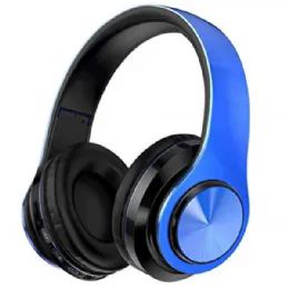 12 Units of Led Bluetooth Wireless Foldable Headphone Headset In Blue - Headphones and Earbuds