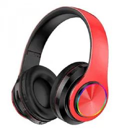 12 Units of Led Bluetooth Wireless Foldable Headphone Headset In Red - Headphones and Earbuds
