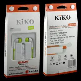 12 Wholesale Stereo Earphone Headset With Mic And Volume Control In Green