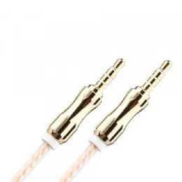 12 Units of Auxiliary Music Cable 3.5mm To 3.5mm Wire Cable With Metallic Head In Gold - Cables and Wires