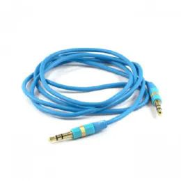 12 Pieces Auxiliary Cable 3.5mm To 3.5mm Cable In Blue - Wires and Cables