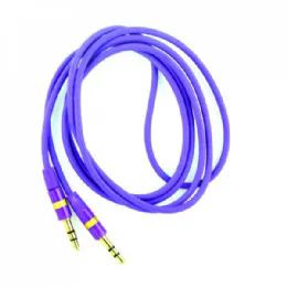 12 Pieces Auxiliary Cable 3.5mm To 3.5mm Cable In Purple - Cables and Wires