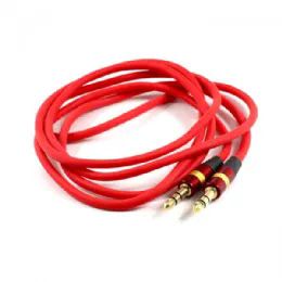 12 Units of Auxiliary Cable 3.5mm To 3.5mm Cable In Red - Cables and Wires