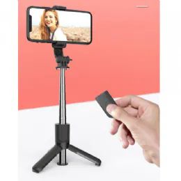 12 Pieces Mini Easy To Carry 3 In 1 Aluminum Wireless Bluetooth Extendable Selfie Stick With Tripod Stand - Cell Phone Accessories