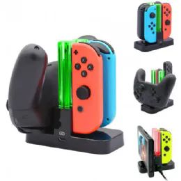 12 Pieces Charging Dock Stand Station With Charging Indicator And UsB-C Cable Compatible With Nintendo Switch JoY-Cons And Pro Controller - Electronics