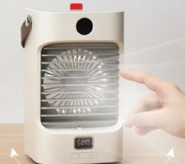 Led Portable Air Conditioner Fan, Personal Air Cooler With Icebox - Electric Fans