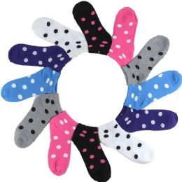 72 Pairs Women's Ankle Sock Print Desing Size 9-11 - Womens Ankle Sock