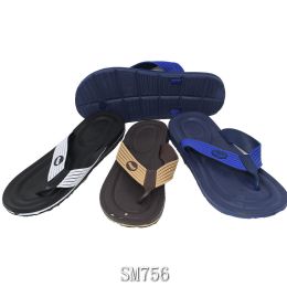 48 Units of Men's Solid Color Flip Flops - Men's Flip Flops and Sandals