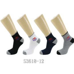 108 Units of Men's Socks Size 10-13 - Mens Ankle Sock