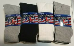 108 Units of Made In Pakistan Assorted Color Crew Socks Size 9/11 - Mens Crew Socks