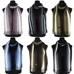 24 Pieces Fleece Scarf Unisex Color Assorted - Winter Scarves