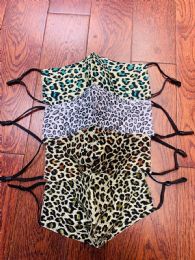 24 Wholesale Leopard Design Fabric Mask