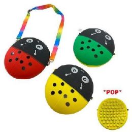 36 Pieces Push Pop Fidget Cross Body Bag Ladybug - Toys & Games