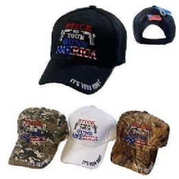 24 Wholesale Stick To Your Guns America Hat [it's Your Right]