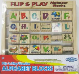 12 Units of Flip N Play Alphabet Blocks - Baby Toys