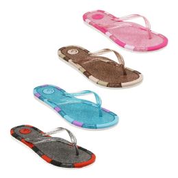 72 Units of Women's Glitter Sandal - Women's Flip Flops