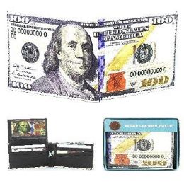 24 Wholesale Vegan Leather Wallet [bifold] $100