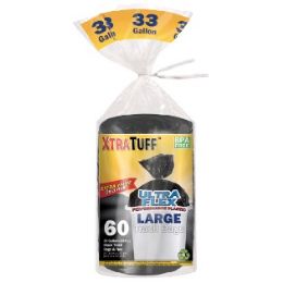 36 Pieces 60ct 33gal Trash Bag Roll - Bags Of All Types