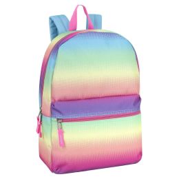 24 Bulk 17 Inch Rainbow Backpack