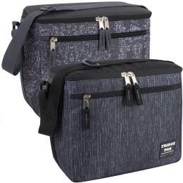 24 Bulk 12 Can Heather Cooler Bag With Front Zippered Pocket