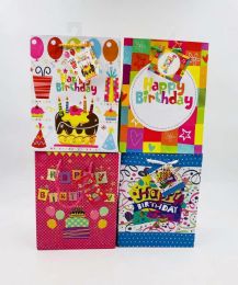 288 Pieces Medium Size Happy Birthday Gift Bag - Gift Bags