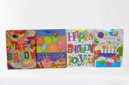 144 Pieces Large Size Happy Birthday Gift Bag - Gift Bags