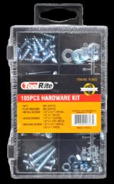 72 Pieces 105pc Hardware Kit - Screws Nails and Anchors