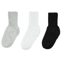 48 Wholesale Yacht & Smith Kid's Cotton Terry Cushioned Assorted Colored Crew Socks