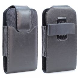 12 Wholesale Galaxy S6 Vertical Armor Belt Pouch In Black