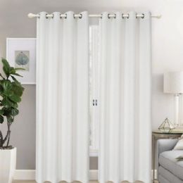 12 Pieces Curtain Panel Color White - Window Curtains