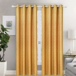 12 Pieces Curtain Panel Color Gold - Window Curtains