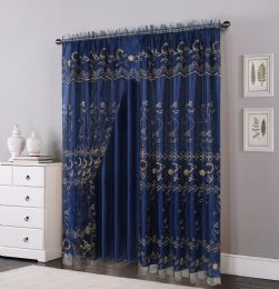 12 Pieces Curtain Panel Color Navy - Window Curtains