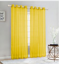 24 Pieces Curtain Panel Color Gold - Window Curtains
