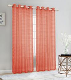 24 Pieces Curtain Panel Color Coral - Window Curtains