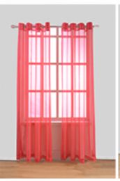 24 Pieces Curtain Panel Grommet Color Red - Window Curtains