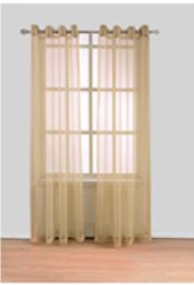 24 Pieces Curtain Panel Grommet Color Taupe - Window Curtains