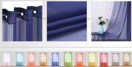24 Pieces Curtain Panel Grommet Color Sage - Window Curtains