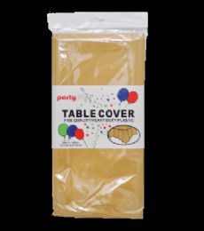 144 Pieces Table Cover 54*108 - Gold - Party Paper Goods
