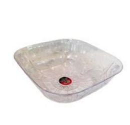 48 Pieces Clear Plastic Square Bowl - Plastic Tableware