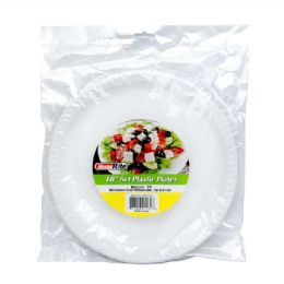 24 Packs 8pc 10" Plastic Plates - Plastic Dinnerware