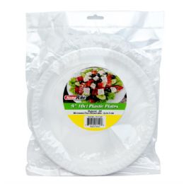 24 Packs 10pc 9" Plastic Plates - Plastic Dinnerware