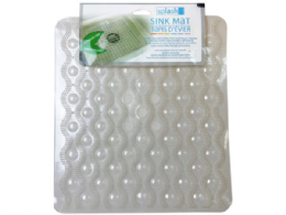 36 Wholesale Splash Home Waves Style 11.5 In X 12.5 In Clear Sink Mat