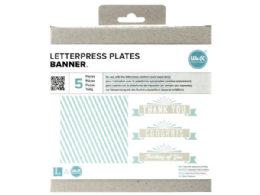 36 Bulk we-r 5 piece well wishes banner themed letterpress plates