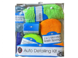 6 of 9 Piece Microfiber Car Cleaning Kit